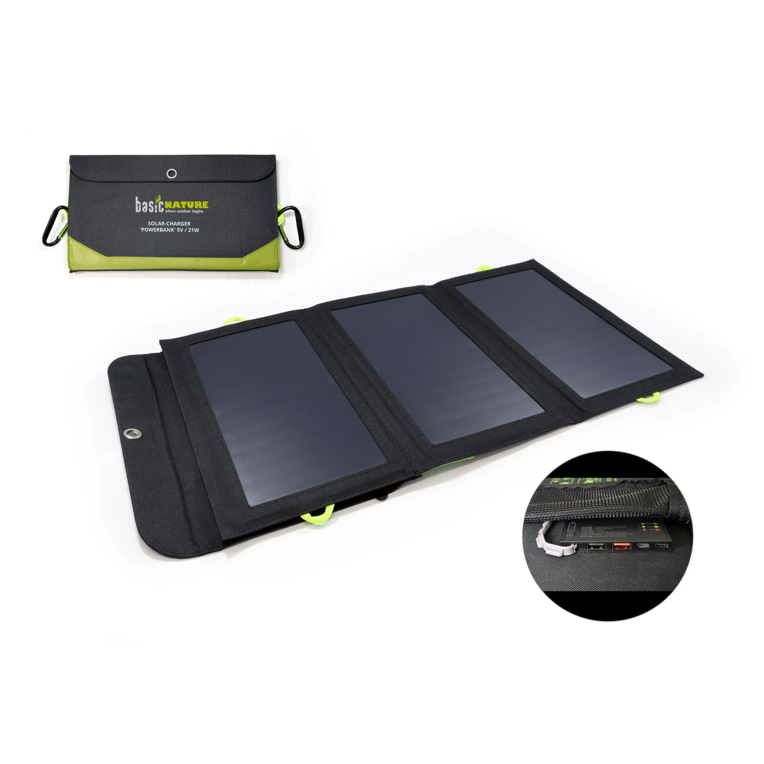 Basic Nature Solar Power Bank - Solar Panel 3 Basic Nature Solar Power Bank - Solar Panel